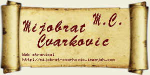 Mijobrat Čvarković vizit kartica